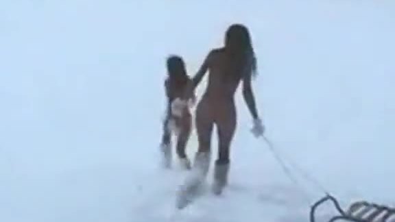 Young and innocent teens naked in the snow