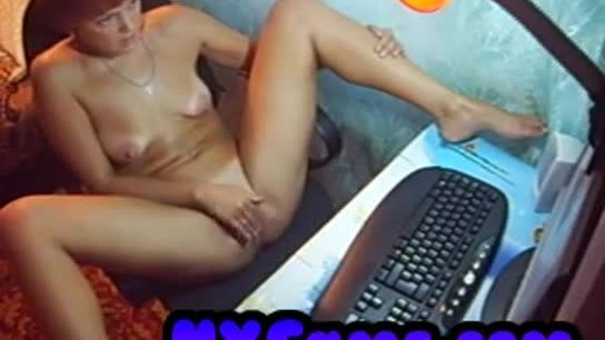 Russian woman masturbating on webcam