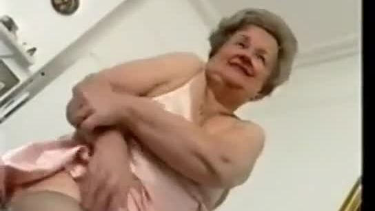 Naughty Grandmother Does A Striptease